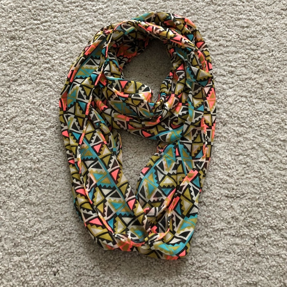 Tribal print infinity scarf